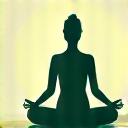 Icon of a person meditating, representing stress management protocols based on cortisol patterns.