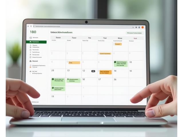 A clean, modern online scheduling calendar interface, demonstrating easy appointment booking for wellness consultations.
